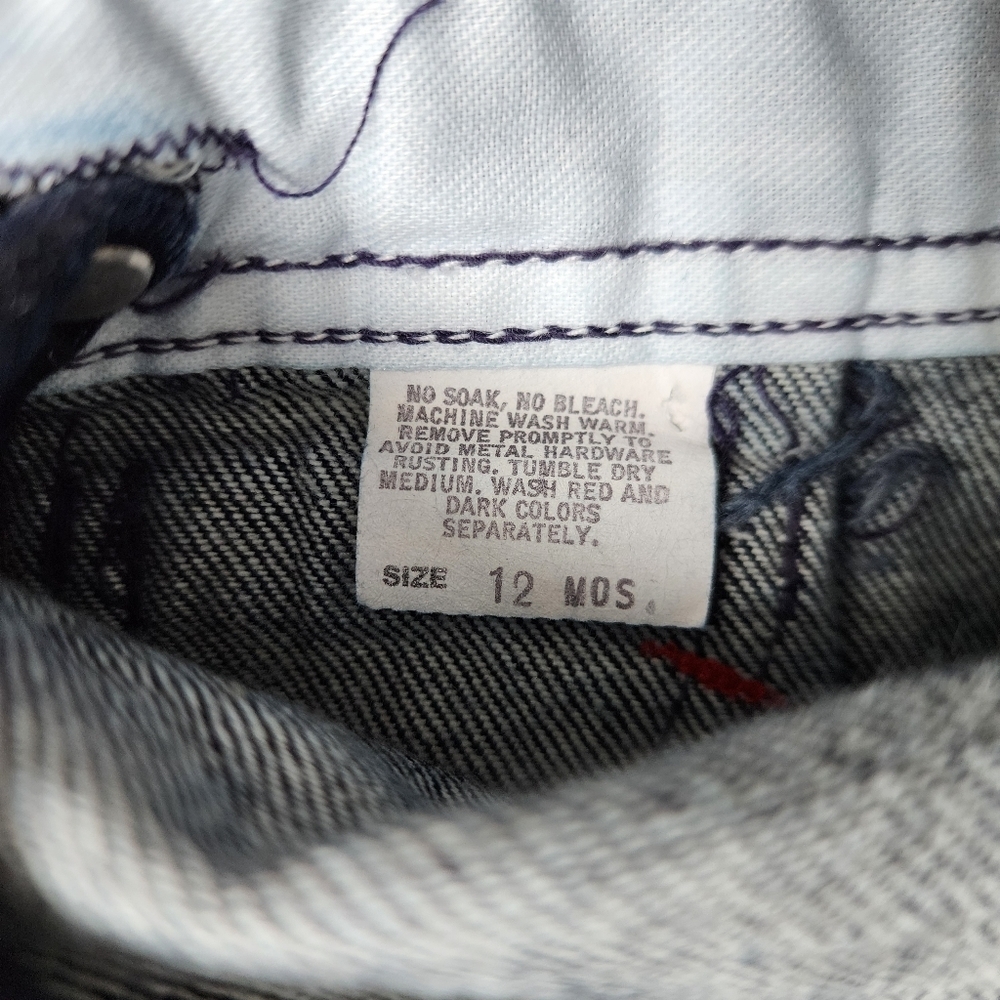 OSHKOSH B'GOSH x VINTAGE Vestback made in USA denim overalls Union Made 12M - Picture 7 of 11